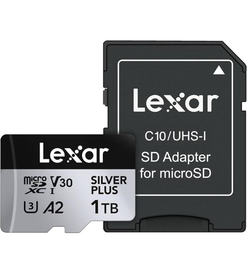 LEXAR SILVER PLUS Micro SDXC UHS-I 1TB W 150MB/s R 205MB/s LMSSIPL001T-BNANG LEXAR SILVER PLUS Micro SDXC UHS-I 1TB W 150MB/s R 205MB/s LMSSIPL001T-BNANG